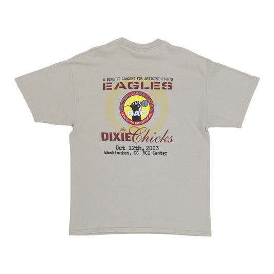 2003 Eagles Dixie Chicks Benefit Concert Shirt Back