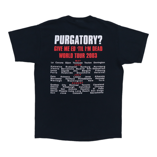 2003 Iron Maiden Purgatory World Tour Shirt Back