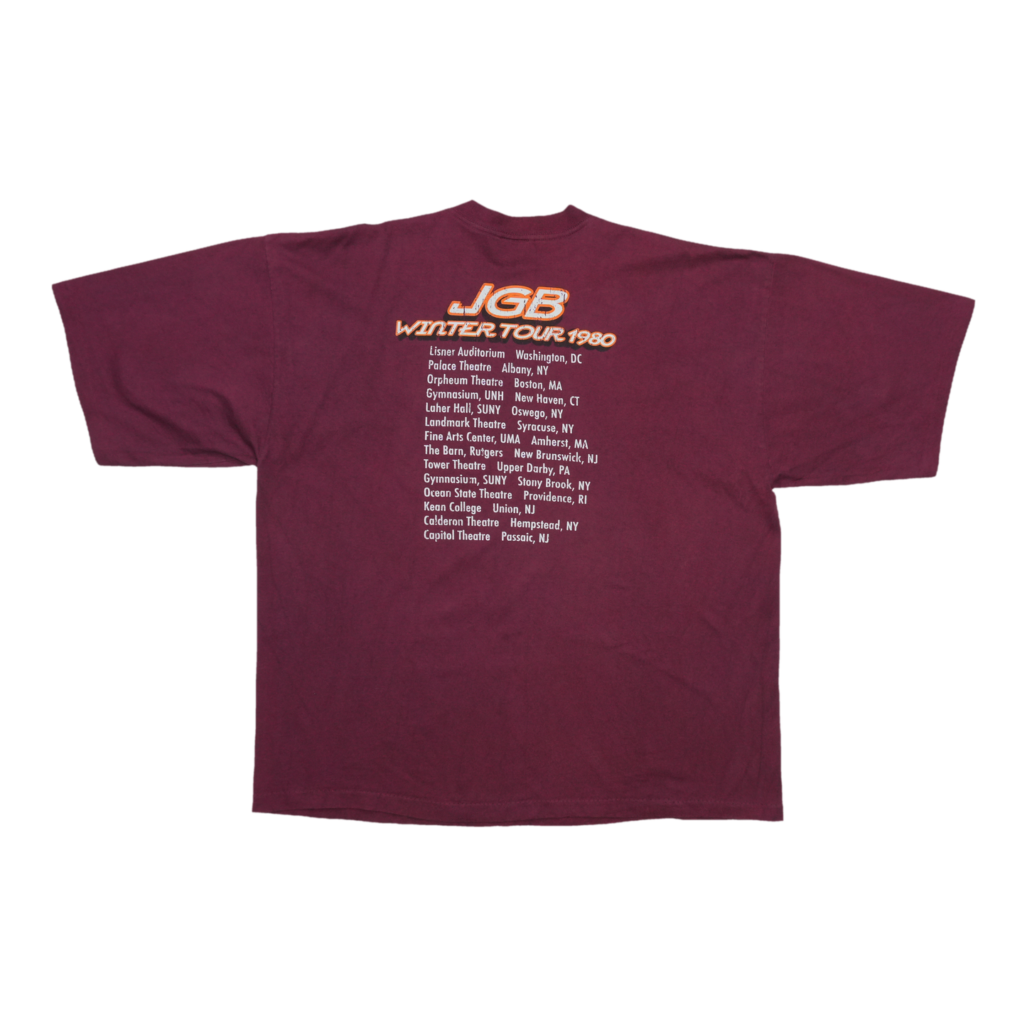 2004 Jerry Garcia Band Winter Tour Shirt Back