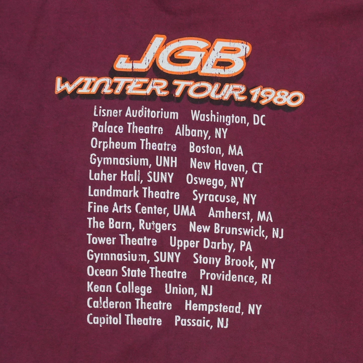 2004 Jerry Garcia Band Winter Tour Shirt Detail 4