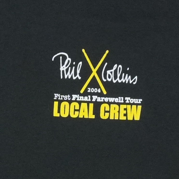 2004 Phil Collins First Final Farewell Tour Local Crew Shirt