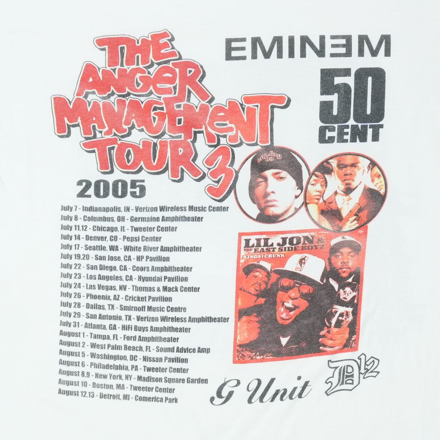 2005 Eminem Anger Management Tour 3 Shirt
