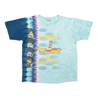 2005 The Beatles Yellow Submarine Liquid Blue Tie-Dye Shirt