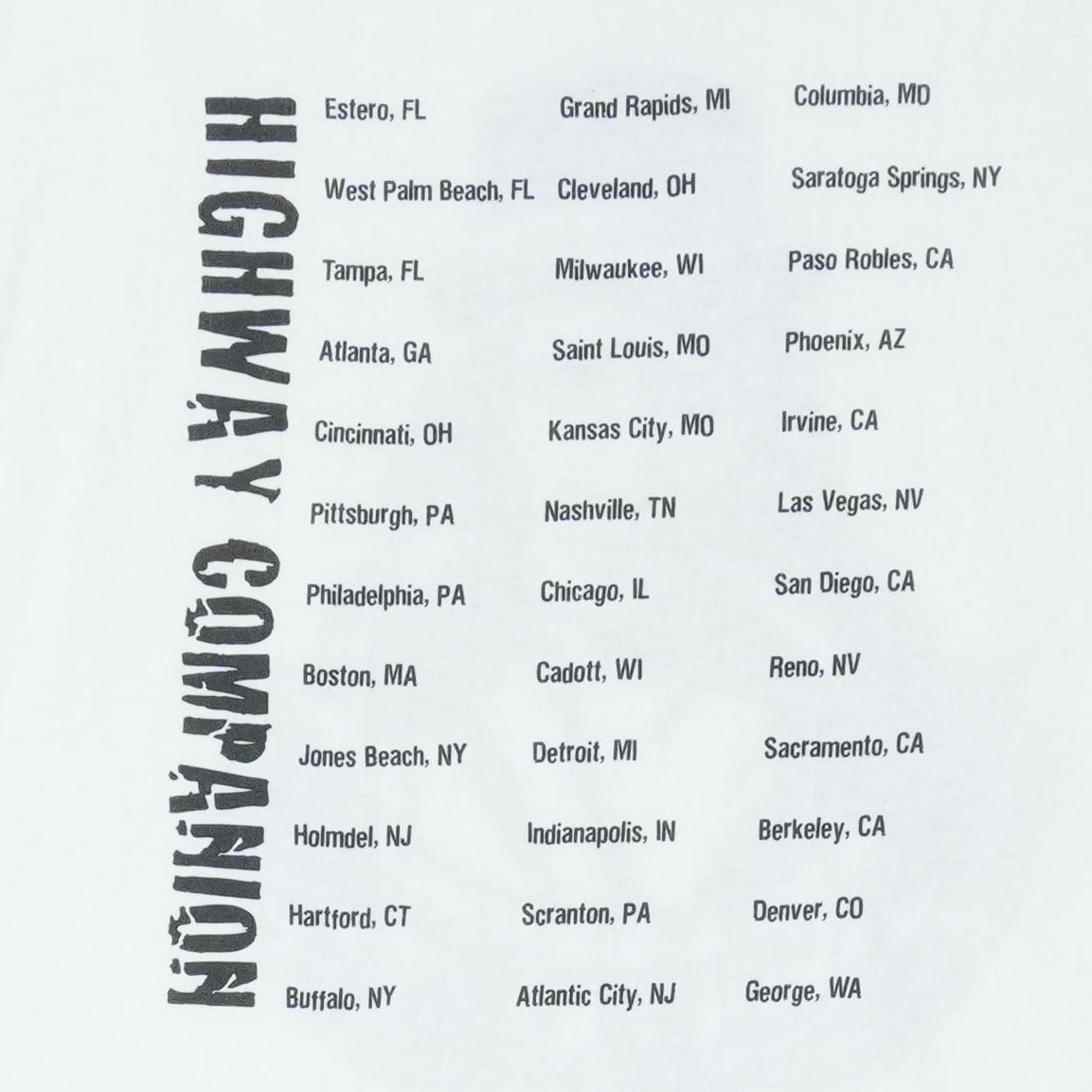 2005 Tom Petty And The Heartbreakers Highway Companion Tour Shirt