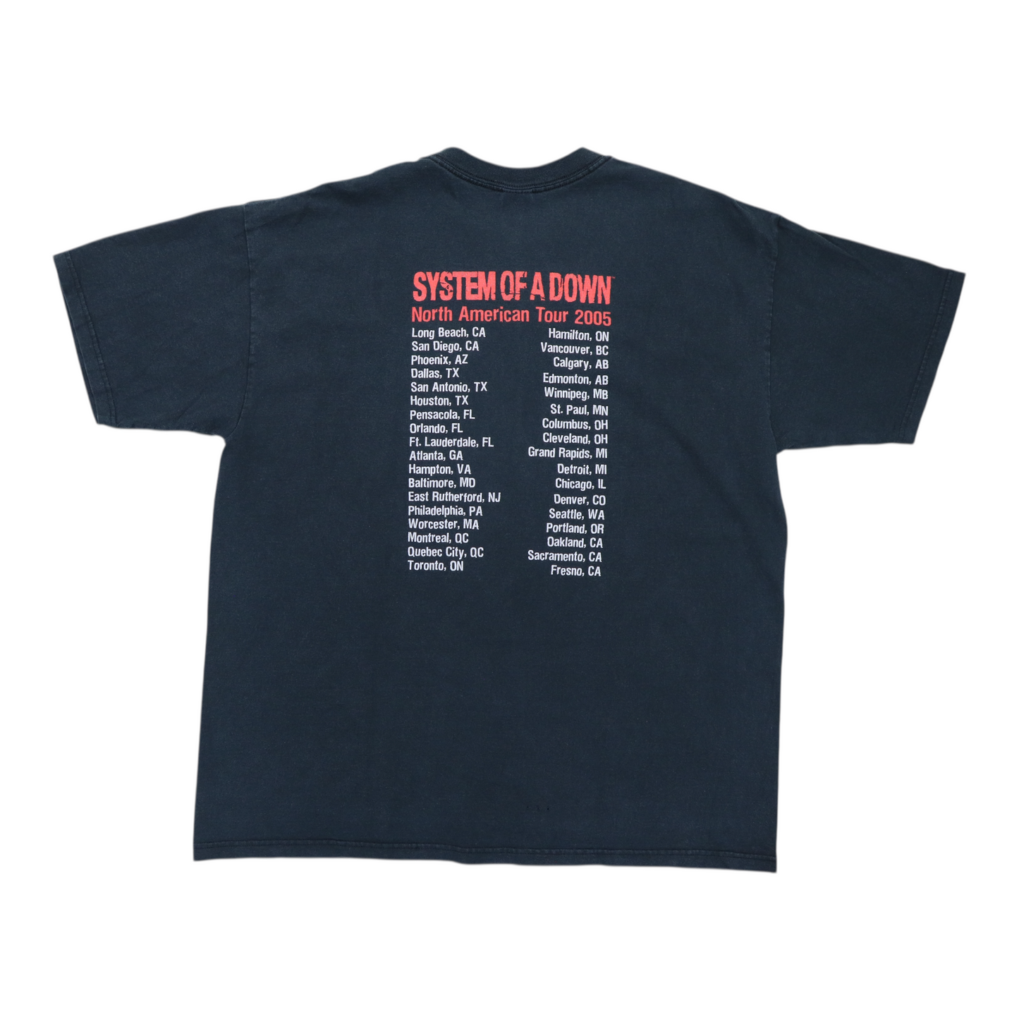 2005 System Of A Down Crew Tour Shirt