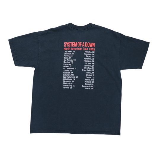 2005 System Of A Down Crew Tour Shirt Back