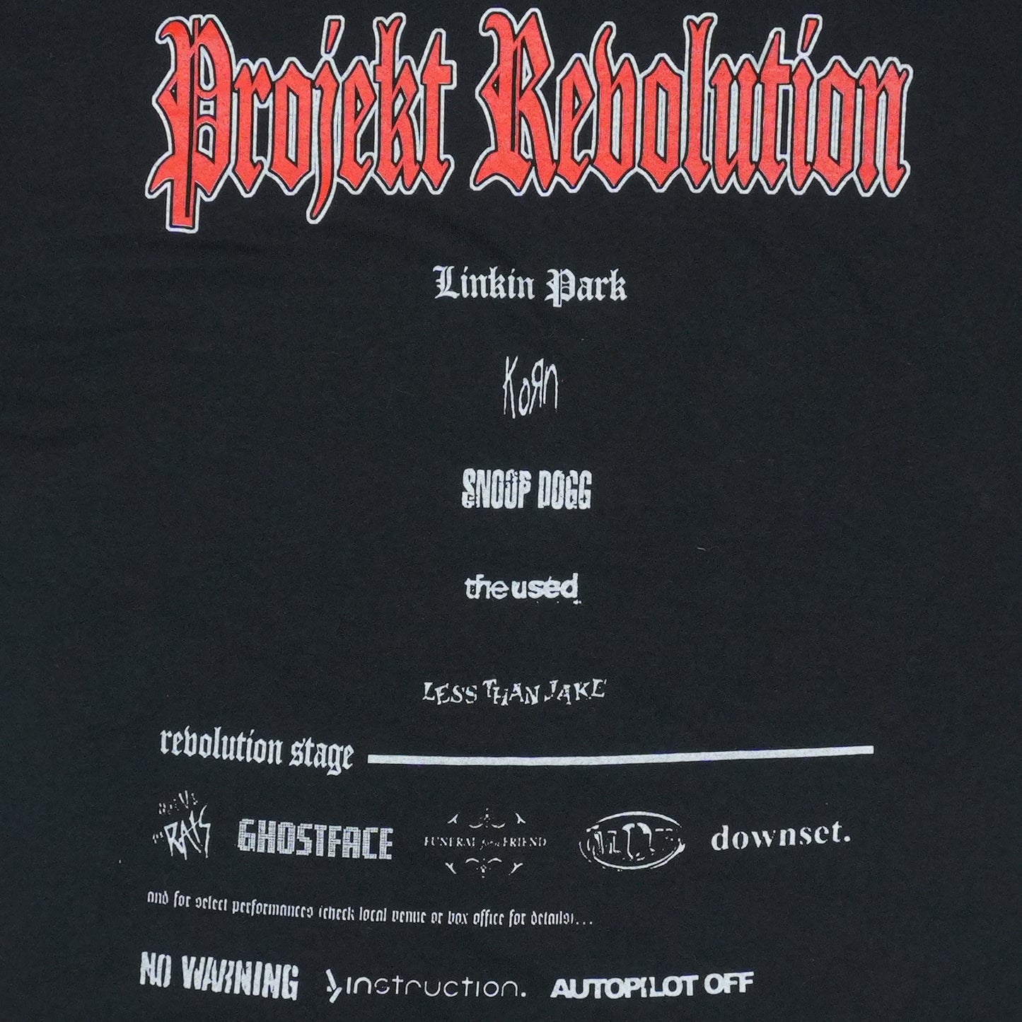 2007 Projekt Revolution Tour Shirt