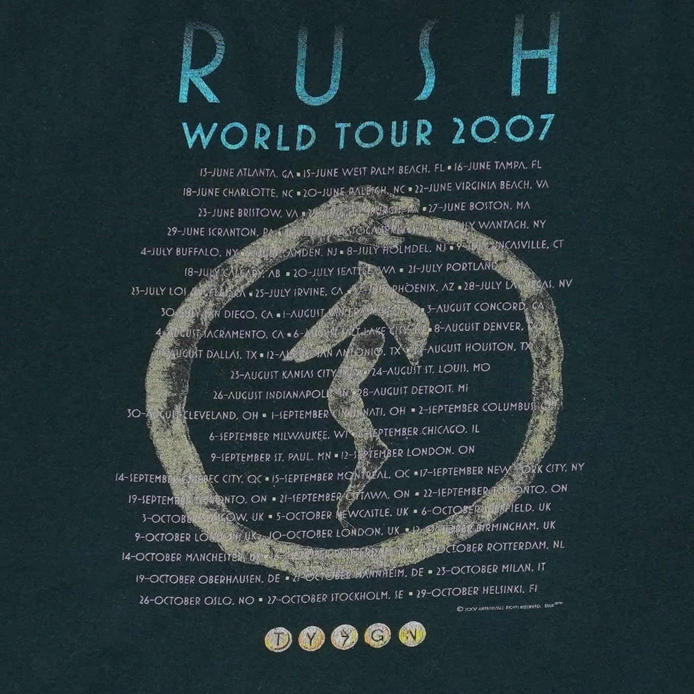 2007 Rush Snakes And Arrows Tour Shirt