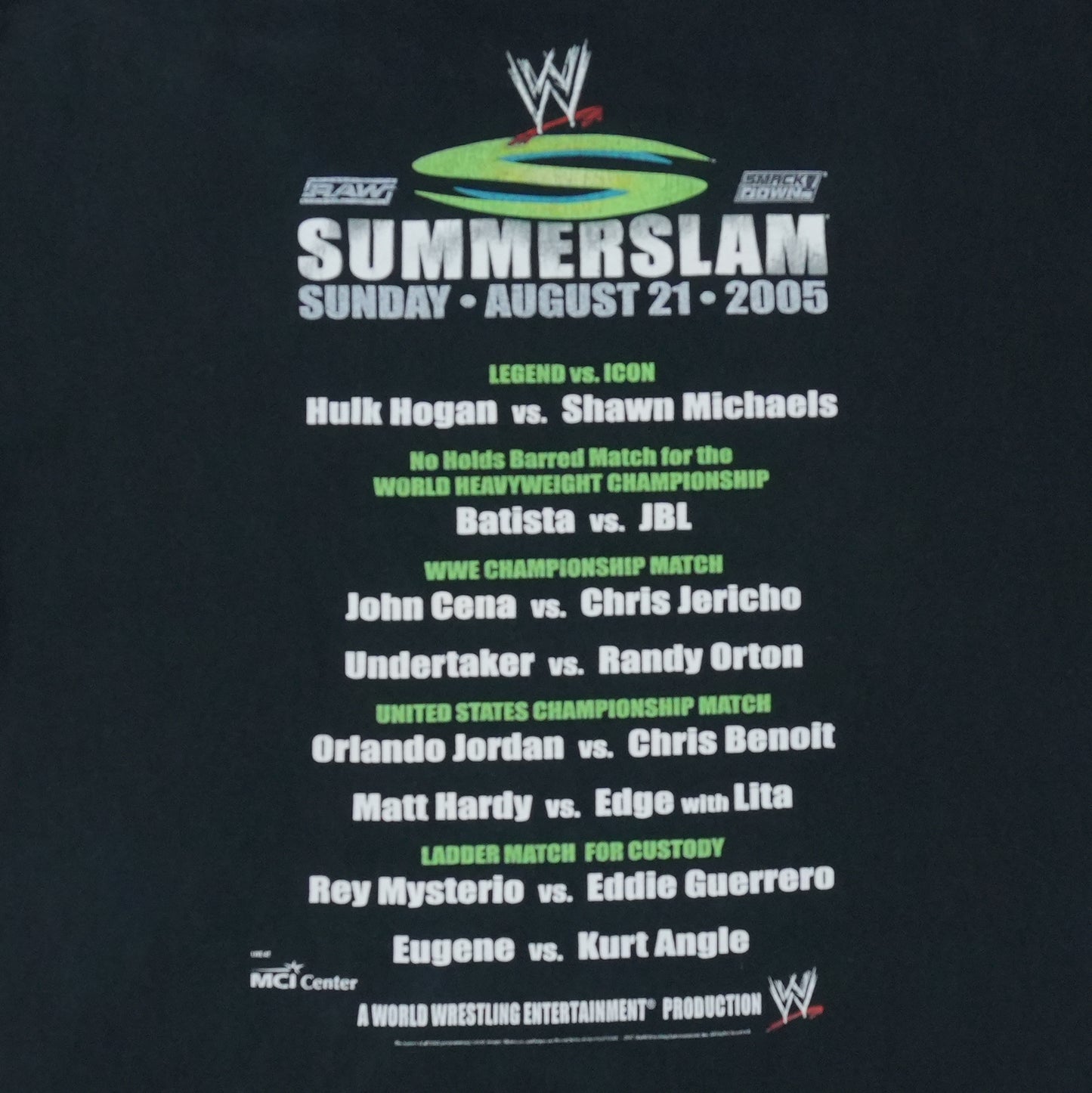 2005 WWE SummerSlam Hogan vs Michaels Shirt Detail 3