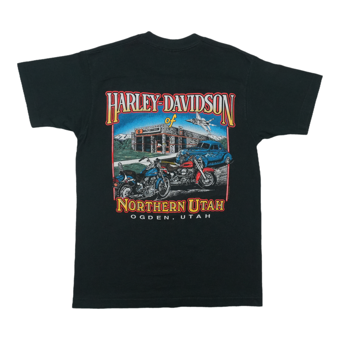 1990s Harley Davidson Sunset Silhouette Eagle Riders ShirtBack