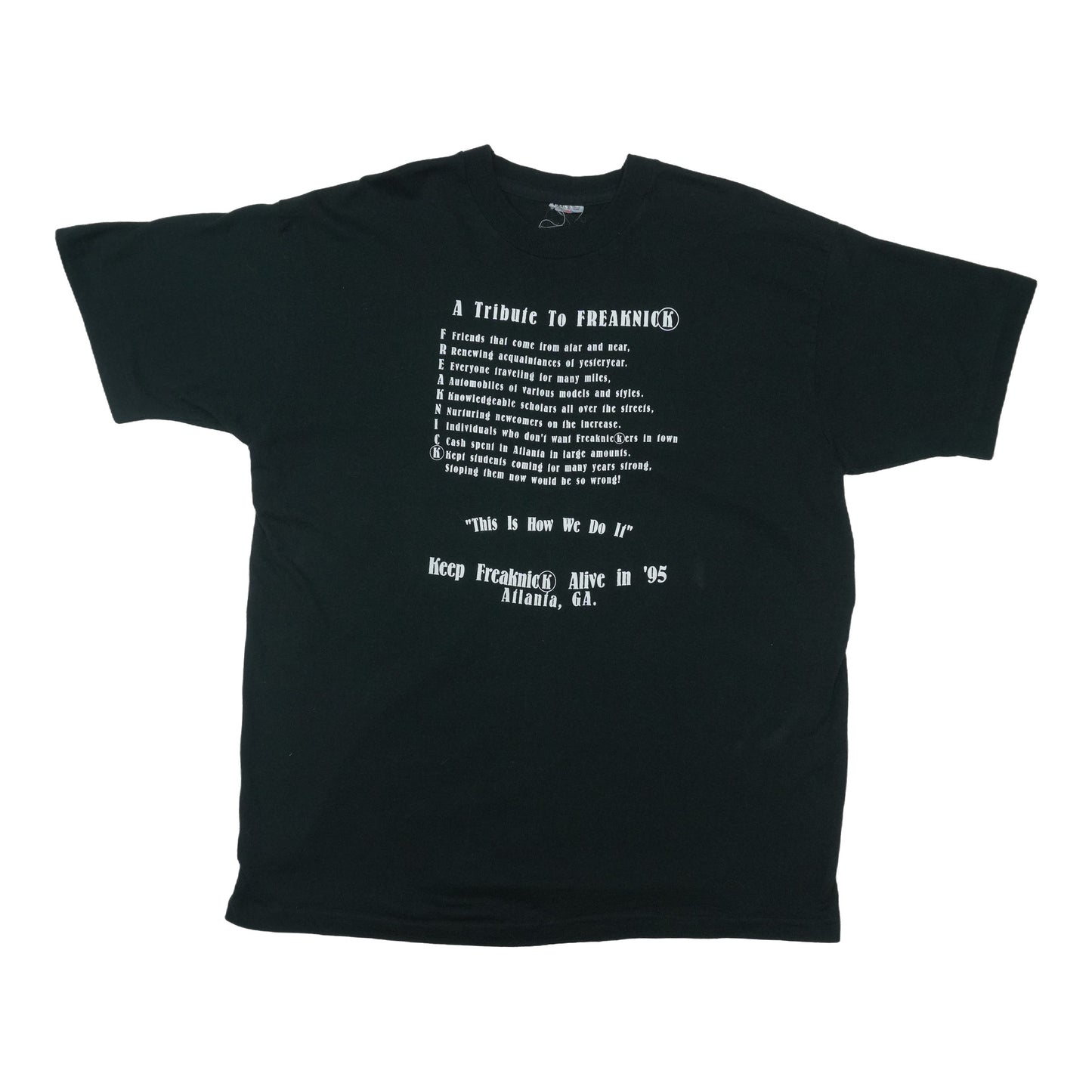 1995 Freaknik Atlanta Tribute Shirt Front