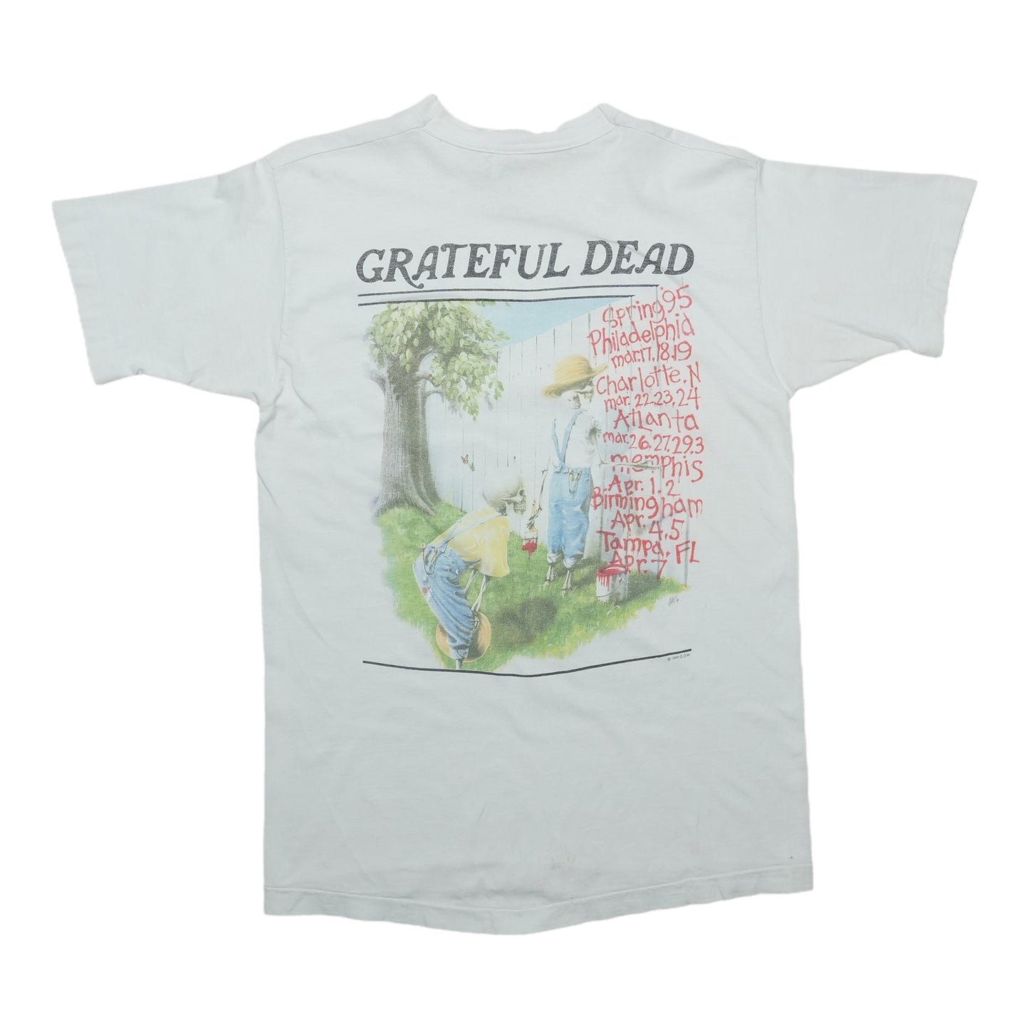 1995 Grateful Dead Spring Tour Shirt Back