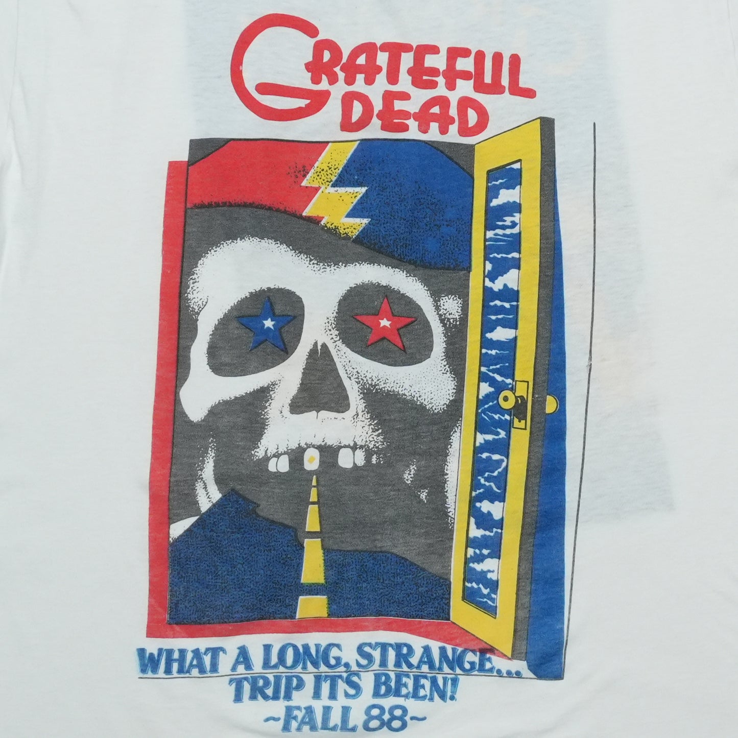 1988 Grateful Dead What A Long Strange Trip Fall Tour Shirt Front Graphic