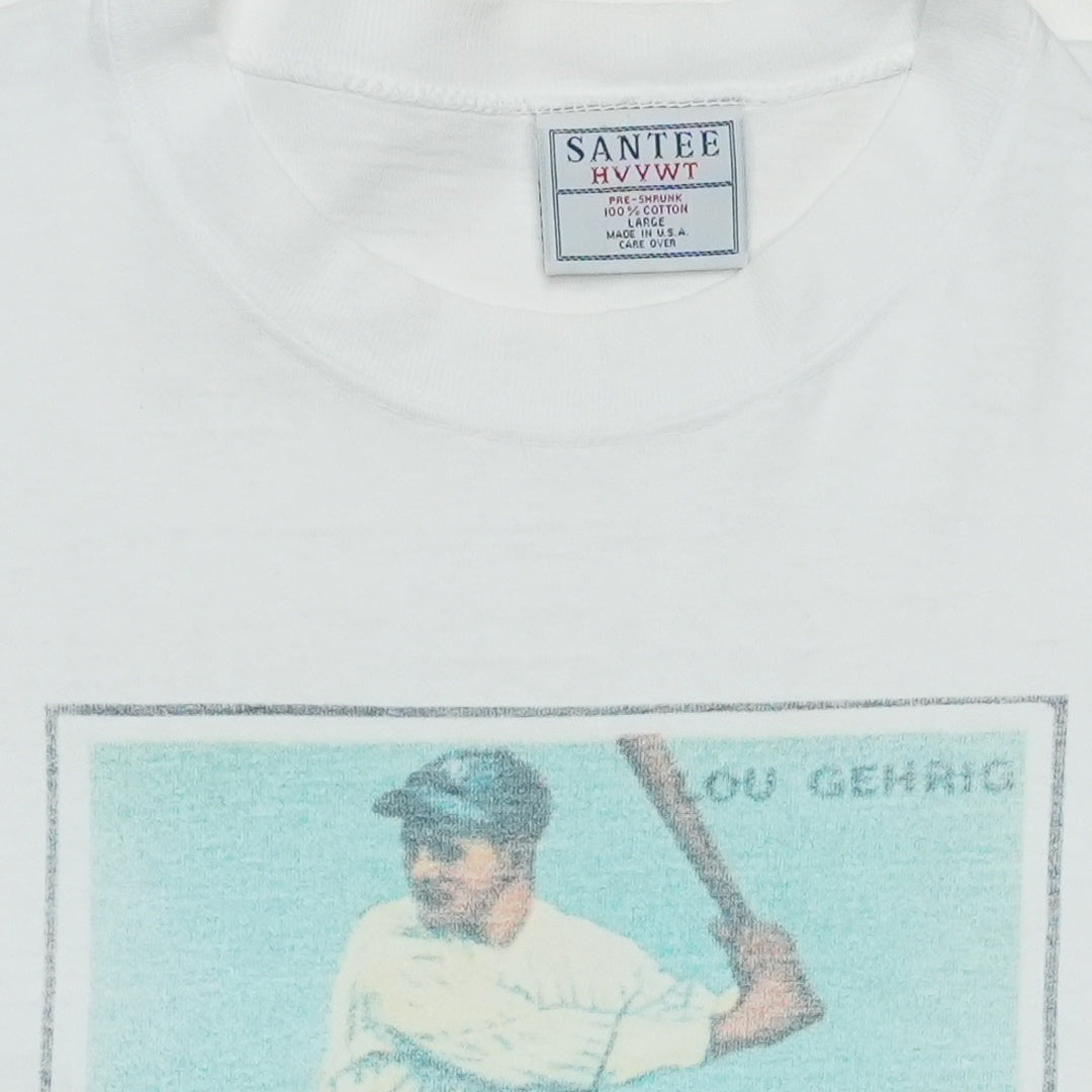 1990s Lou Gehrig Big League Chewing Gum Baseball Card Shirt Tag