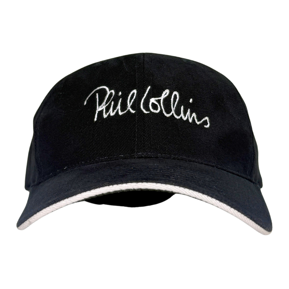 1990s Phil Collins White Trim Script Hat