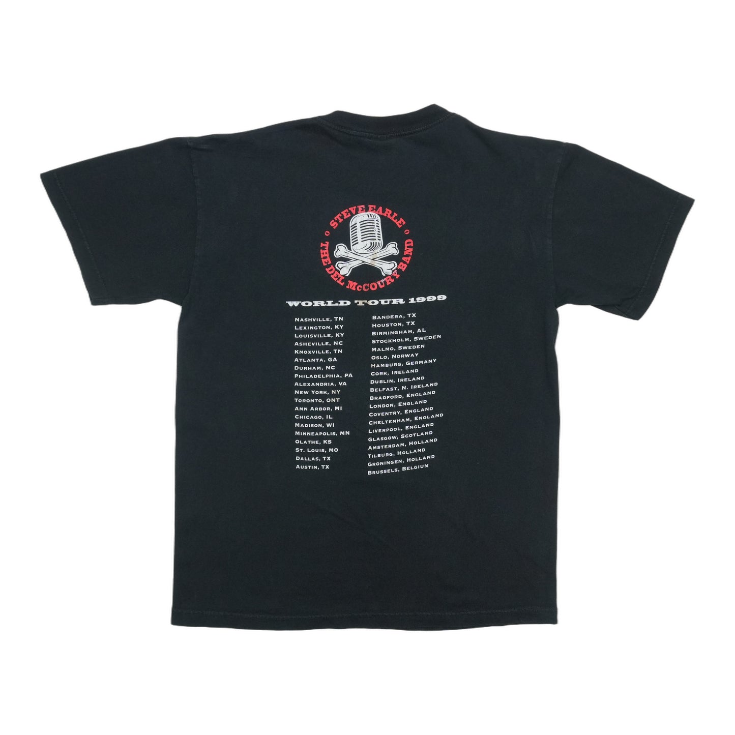 1999 Steve Earle World Tour Shirt Back