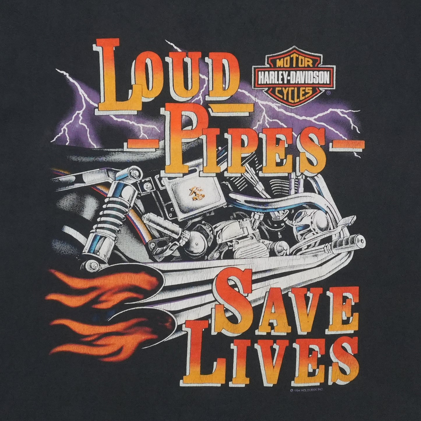 1994 Harley Davidson Loud Pipes Save Lives Shirt