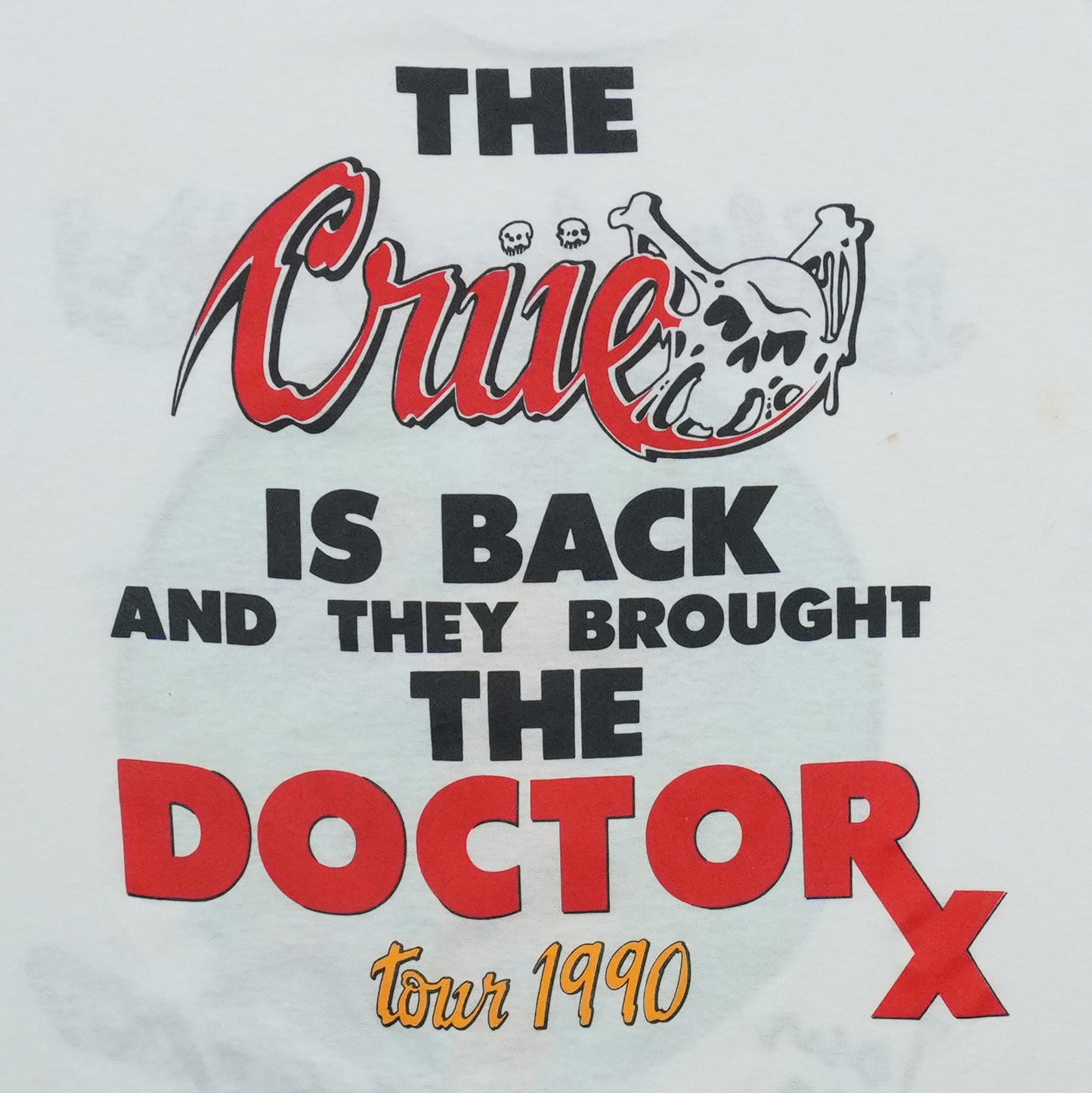 1990 Motley Crue Dr Feelgood Tour Shirt Back Detail 1