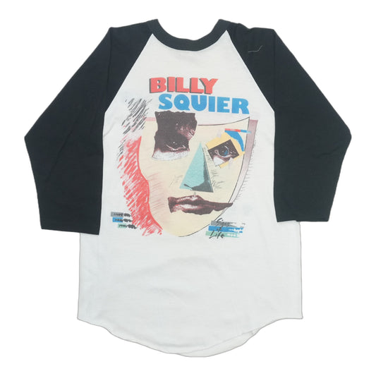 1984 Billy Squier Signs Of Life Tour Raglan Shirt Front