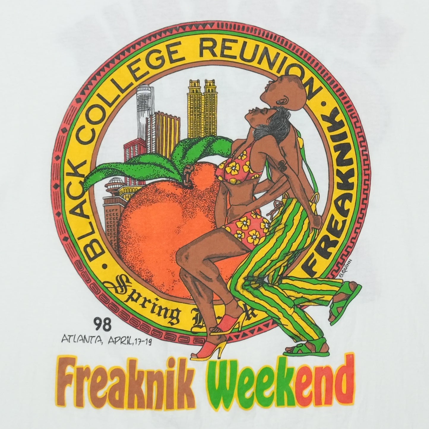 1998 Freaknik Black College Reunion Shirt Detail 2