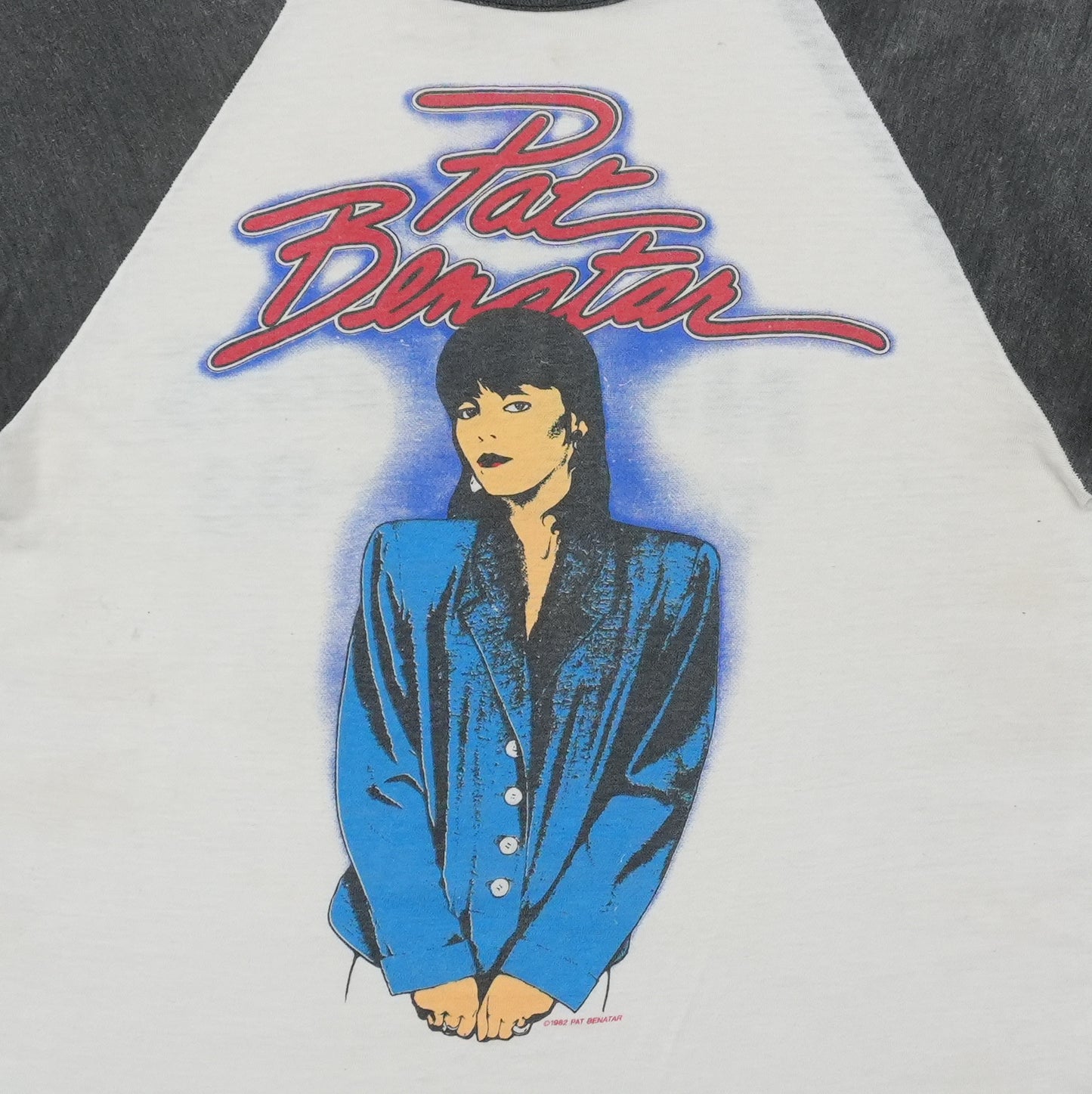 1982 Pat Benatar Get Nervous Tour Raglan Shirt Detail 2