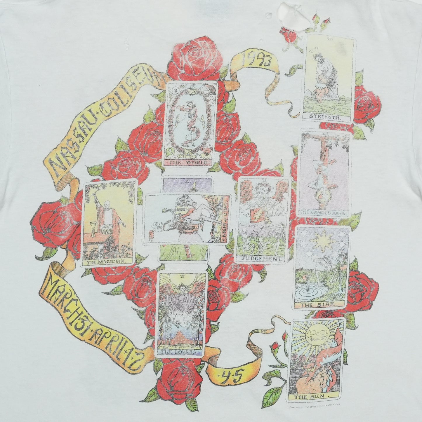 1993 Grateful Dead April Fools Concert Shirt Back Graphic