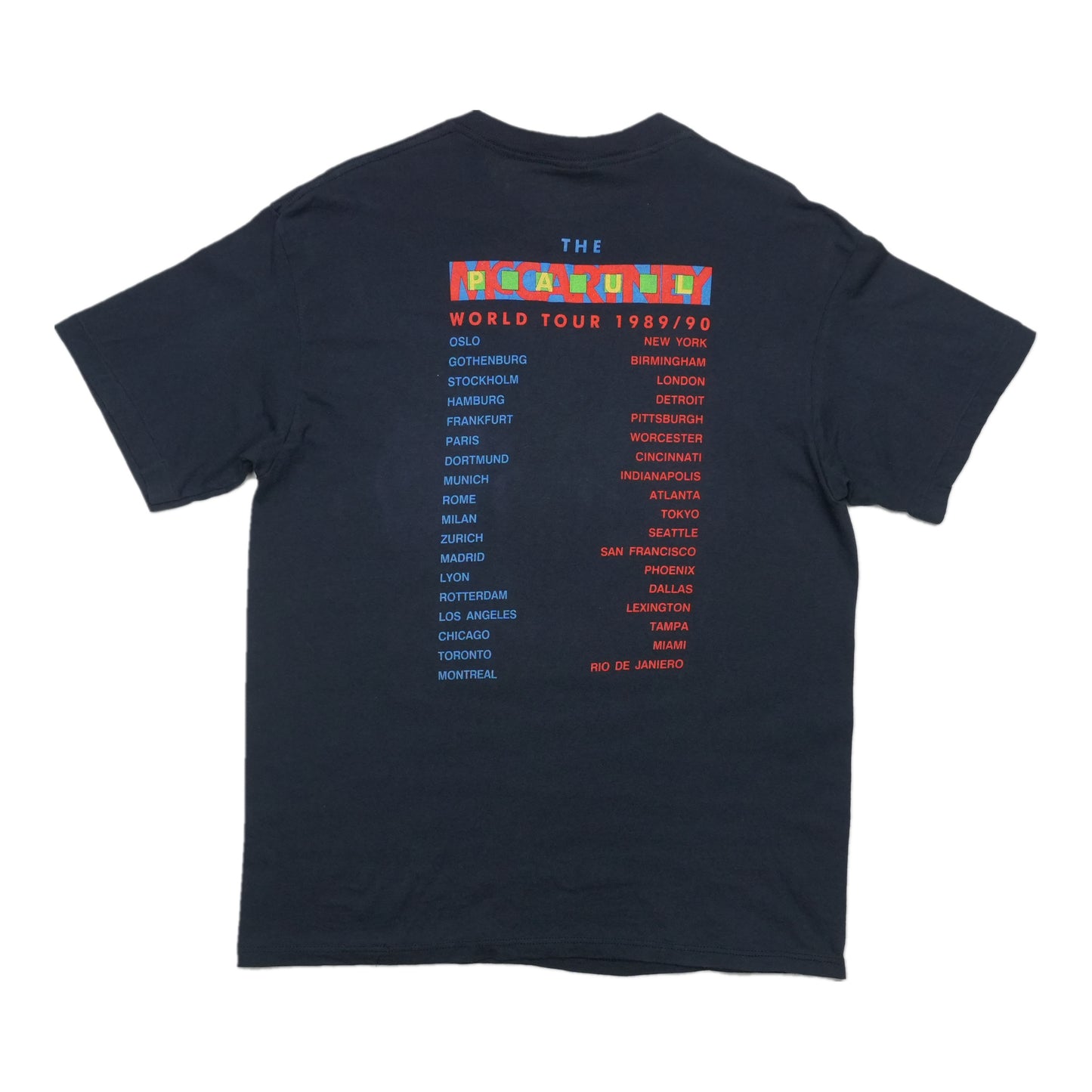 1989 Paul McCartney World Tour Shirt Back