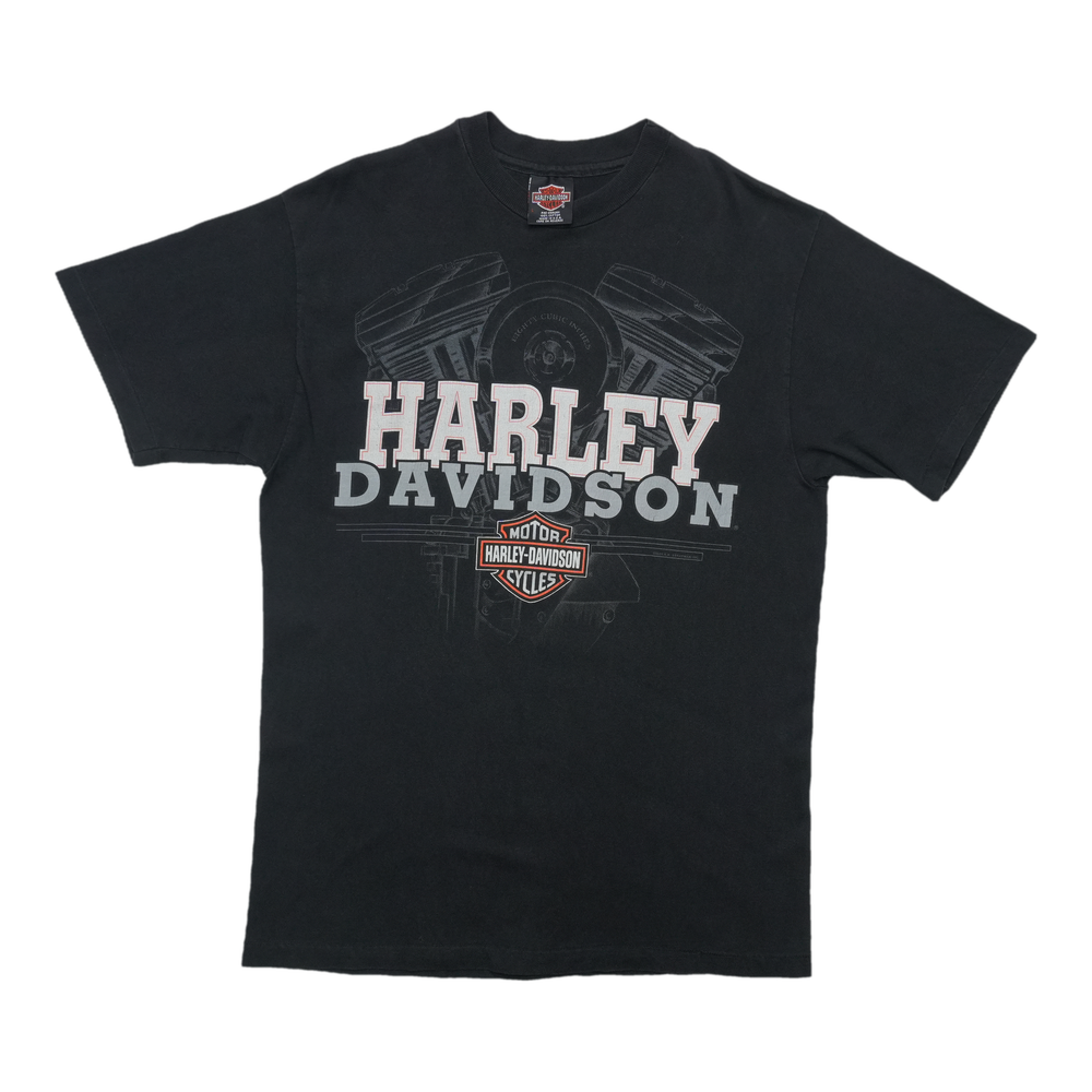 1994 Harley Davidson V-Twin Engine Text ShirtFront