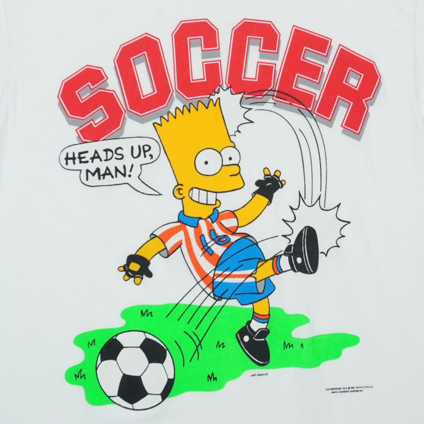 1990s The Simpsons Bart Soccer Shirt Detail 2