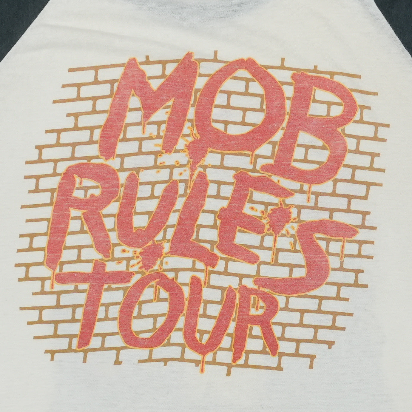 1981 Black Sabbath Mob Rules Tour Raglan Shirt Detail 5