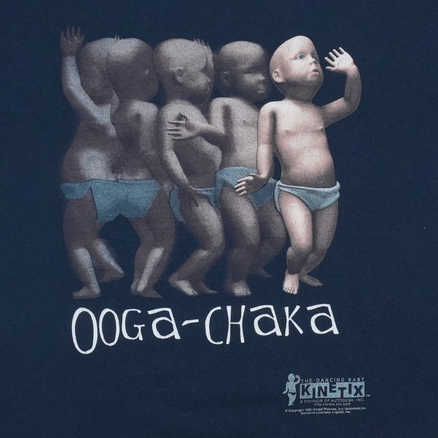 1998 Ooga-Chaka Dancing Baby Shirt Front Graphic