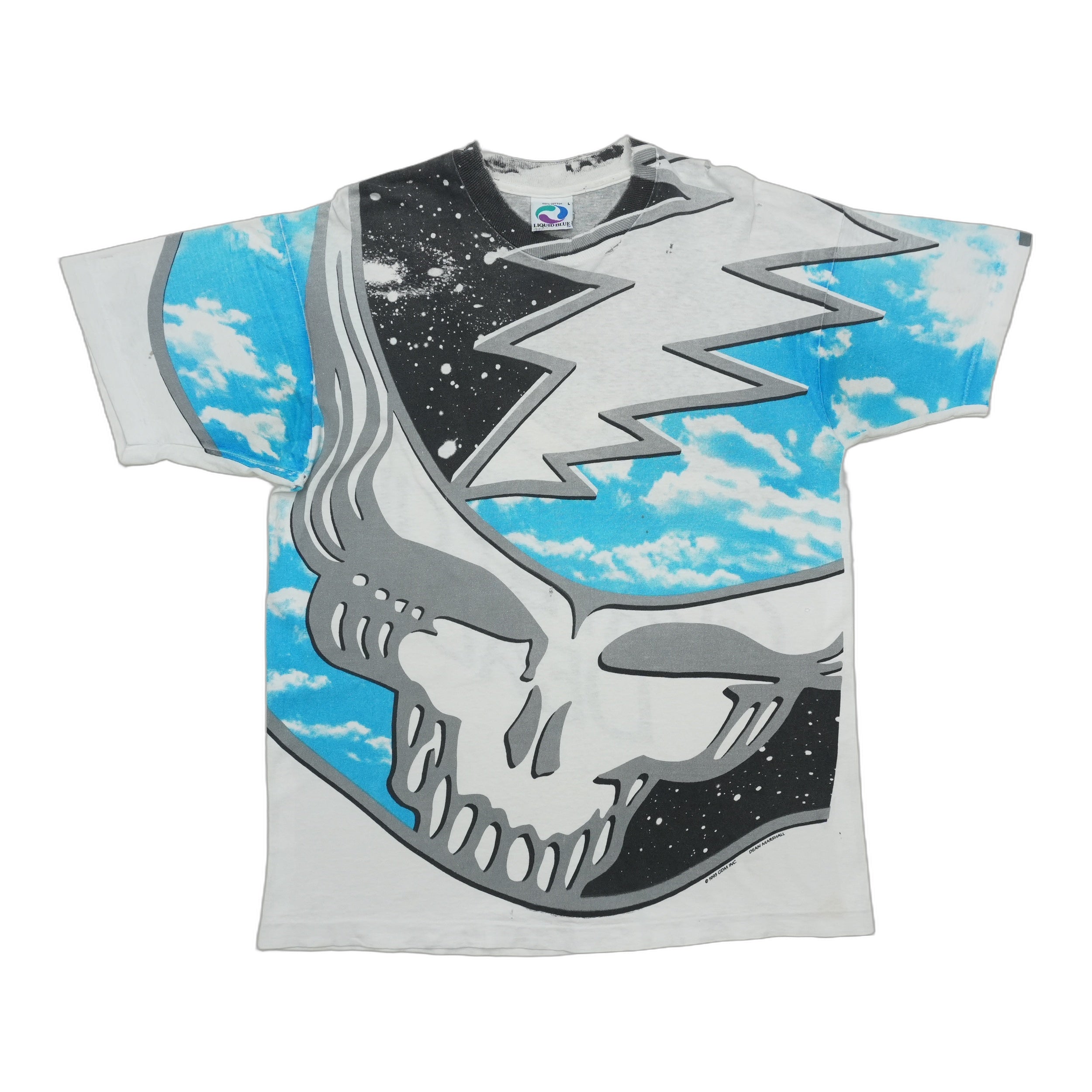 Grateful Dead⭐︎VW Your Face ポケットTシャツ 1993 Grateful Dead Steal Your Face All Over Print Shirt | WyCo Vintage