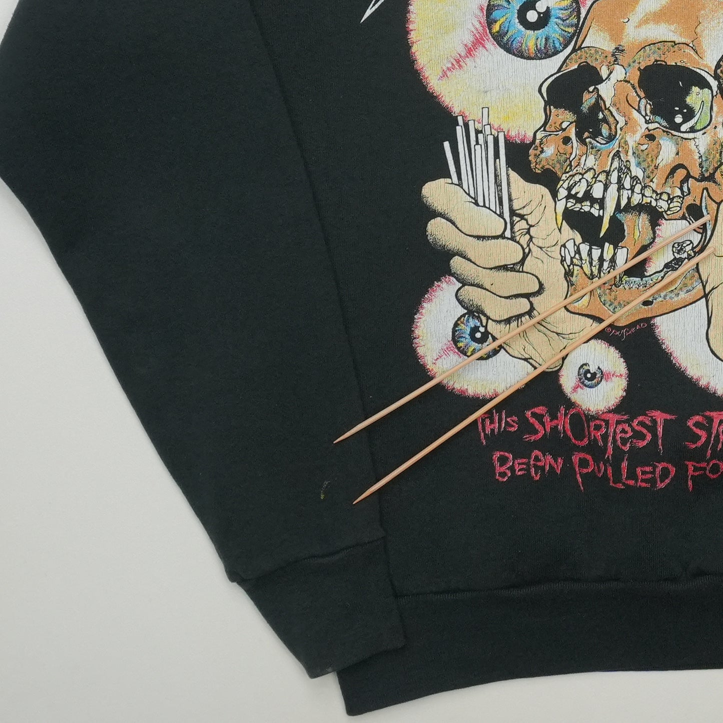 1990s Metallica Shortest Straw Sweatshirt Detail