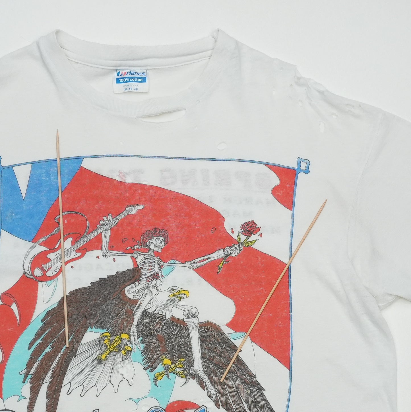 1987 Grateful Dead Eagle Perez Concert Shirt Front Detail 3