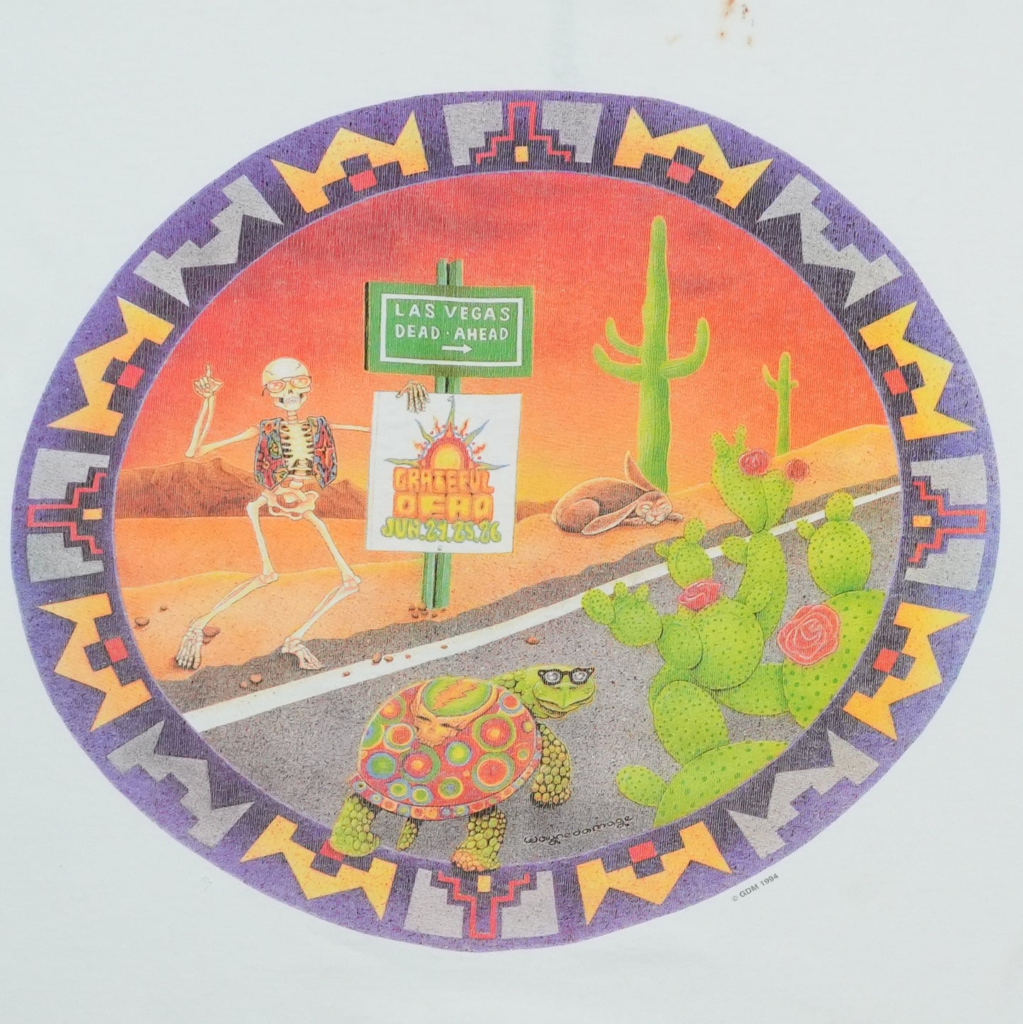 1994 Grateful Dead Las Vegas Concert Shirt Front Graphic
