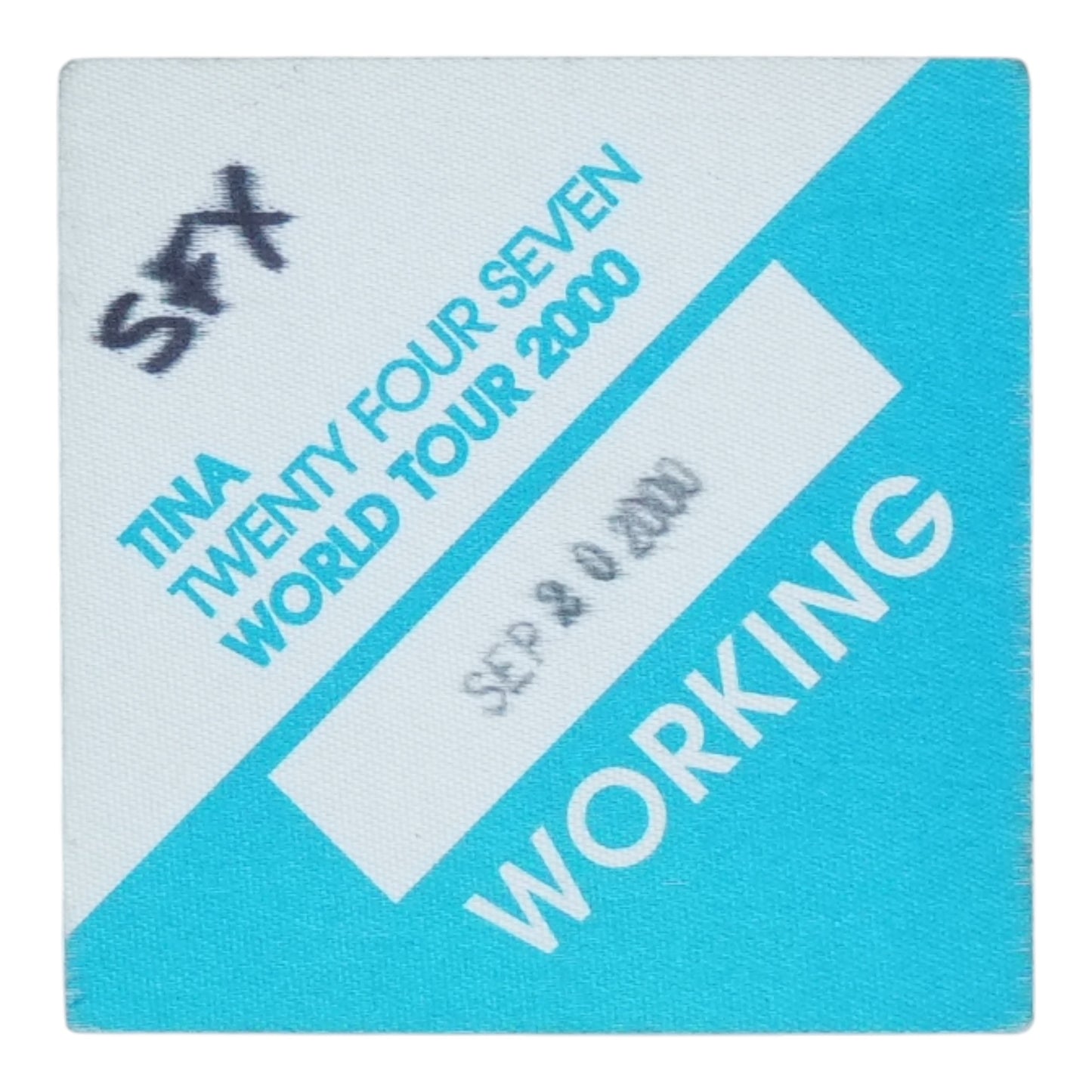 2000 Tina Turner Twenty Four Seven World Tour Working Backstage Pass - front