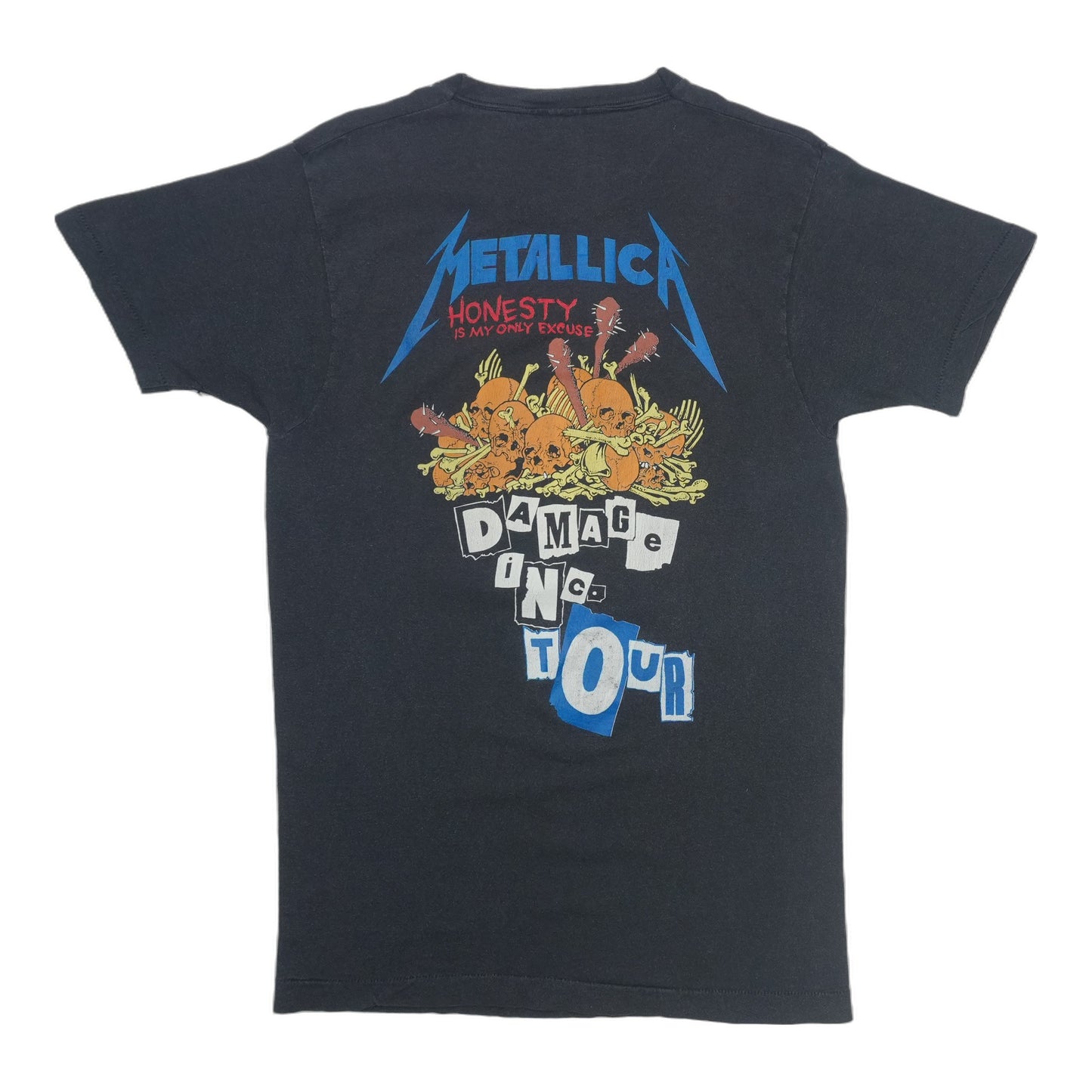 1986 Metallica Damage Inc Tour Shirt Back