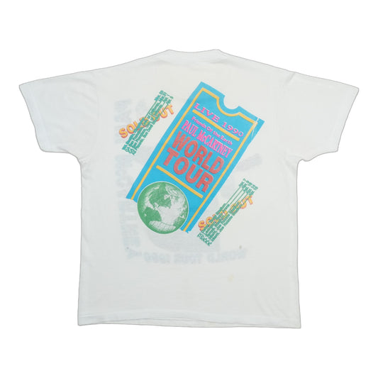 1990 Paul McCartney World Tour Shirt Back