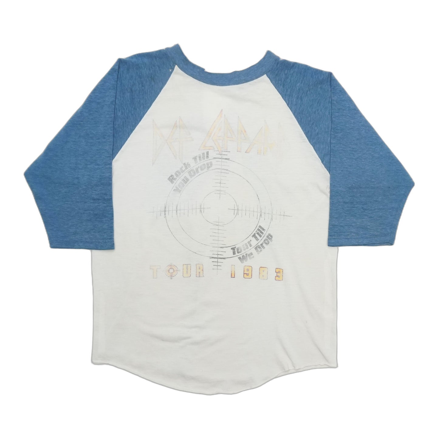 1983 Def Leppard Pyromania Tour Raglan Shirt Back