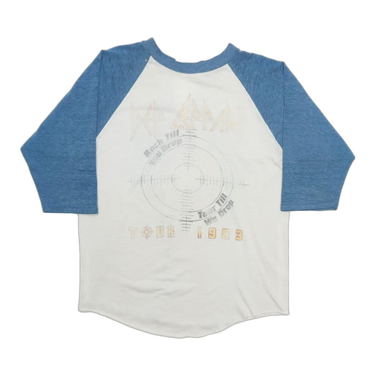 1983 Def Leppard Pyromania Tour Raglan Shirt Back