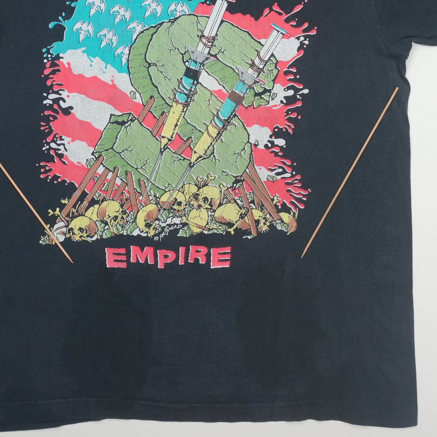 1991 Queensryche Empire Building Empires World Tour Shirt Detail 3