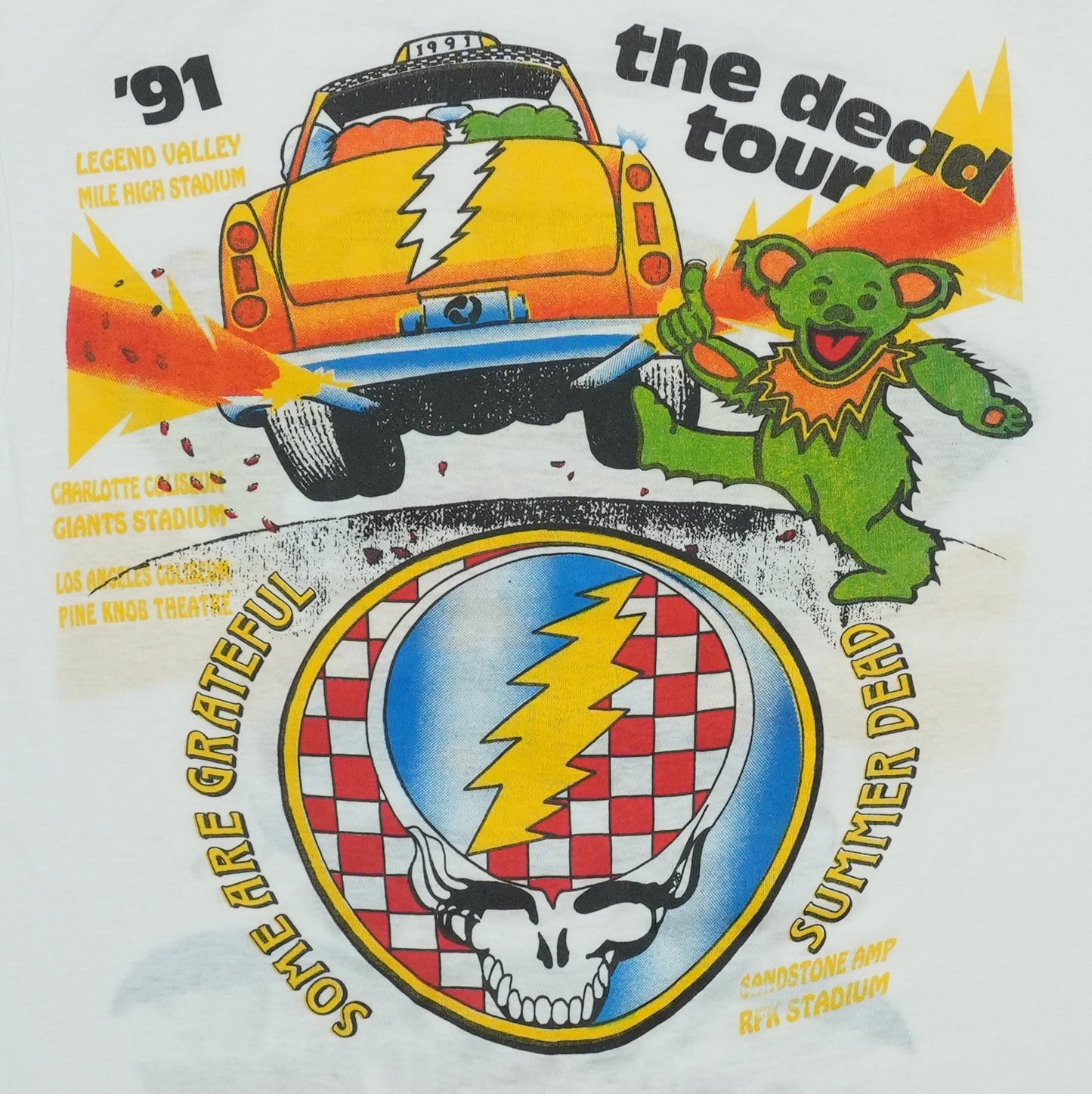1991 Grateful Dead Summer Tour Shirt Back Graphic