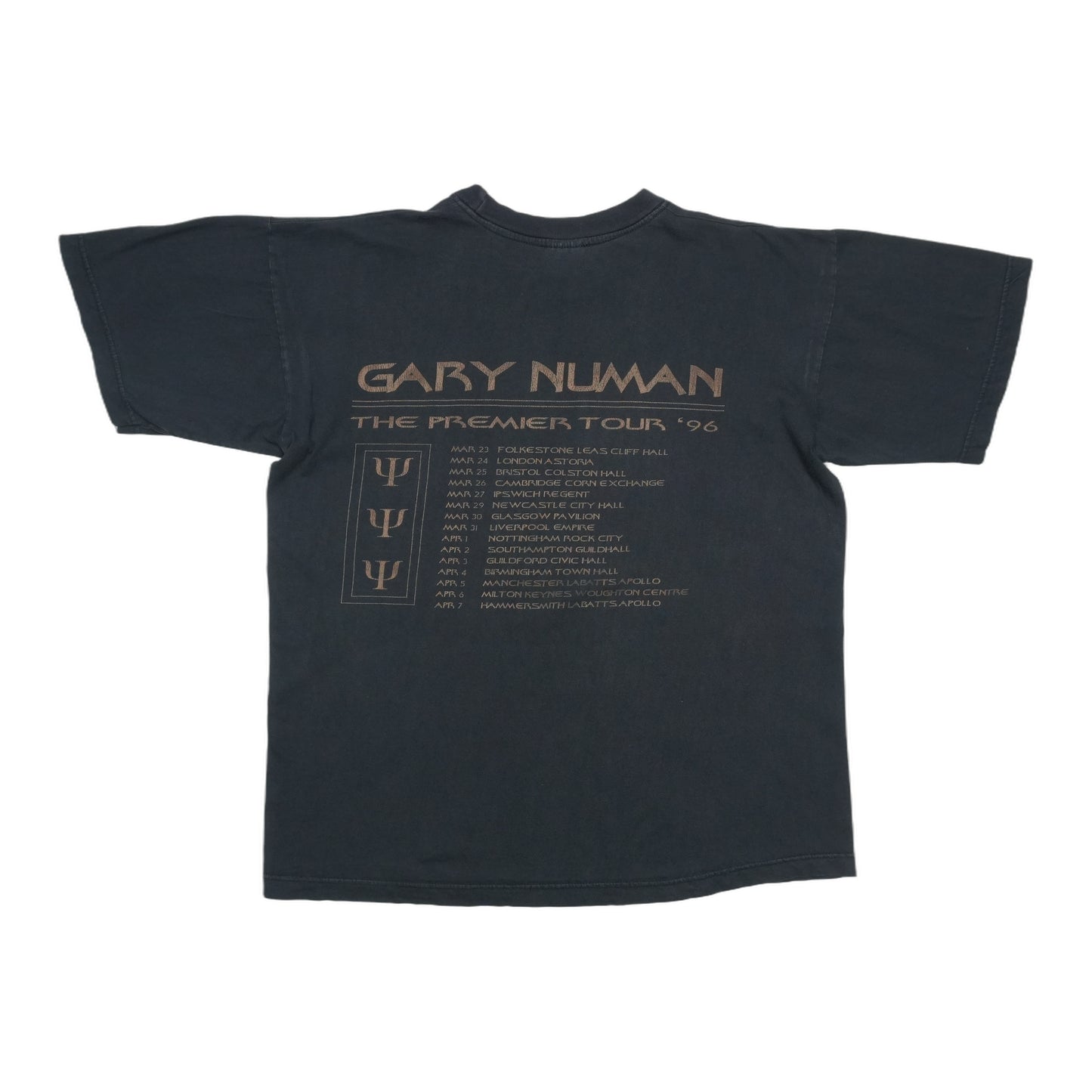 1996 Gary Numan Premier Tour Shirt Back