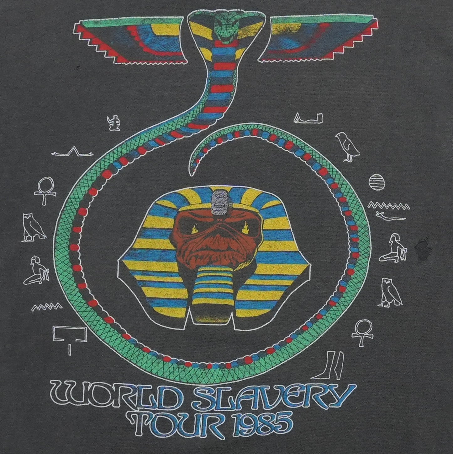 1984 Iron Maiden World Slavery Tour Shirt Back Detail 2