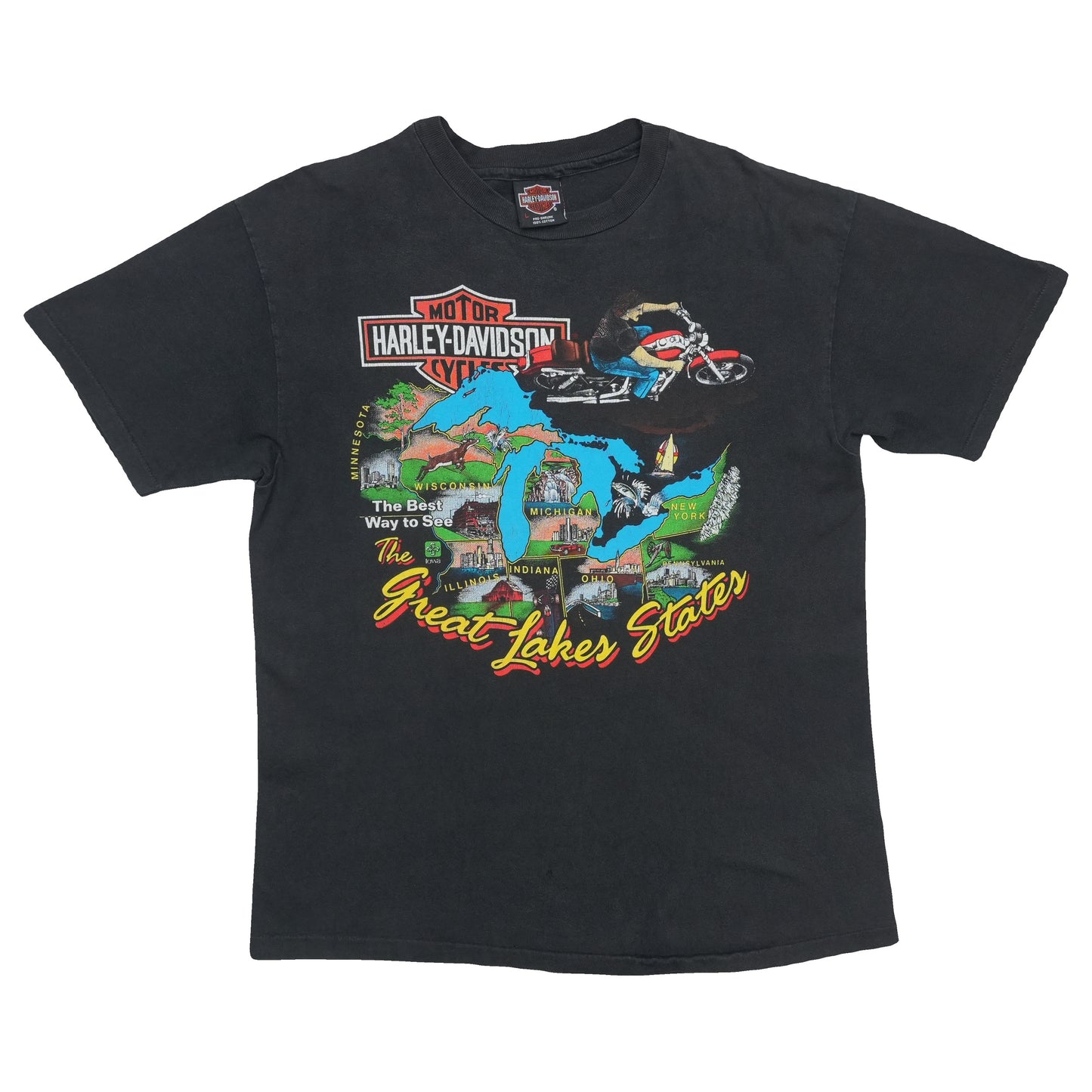 1990s Harley Davidson Great Lakes Shirt
