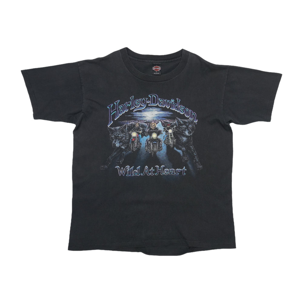 1990s Harley Davidson Englewood Colorado Wild At Heart Shirt Front
