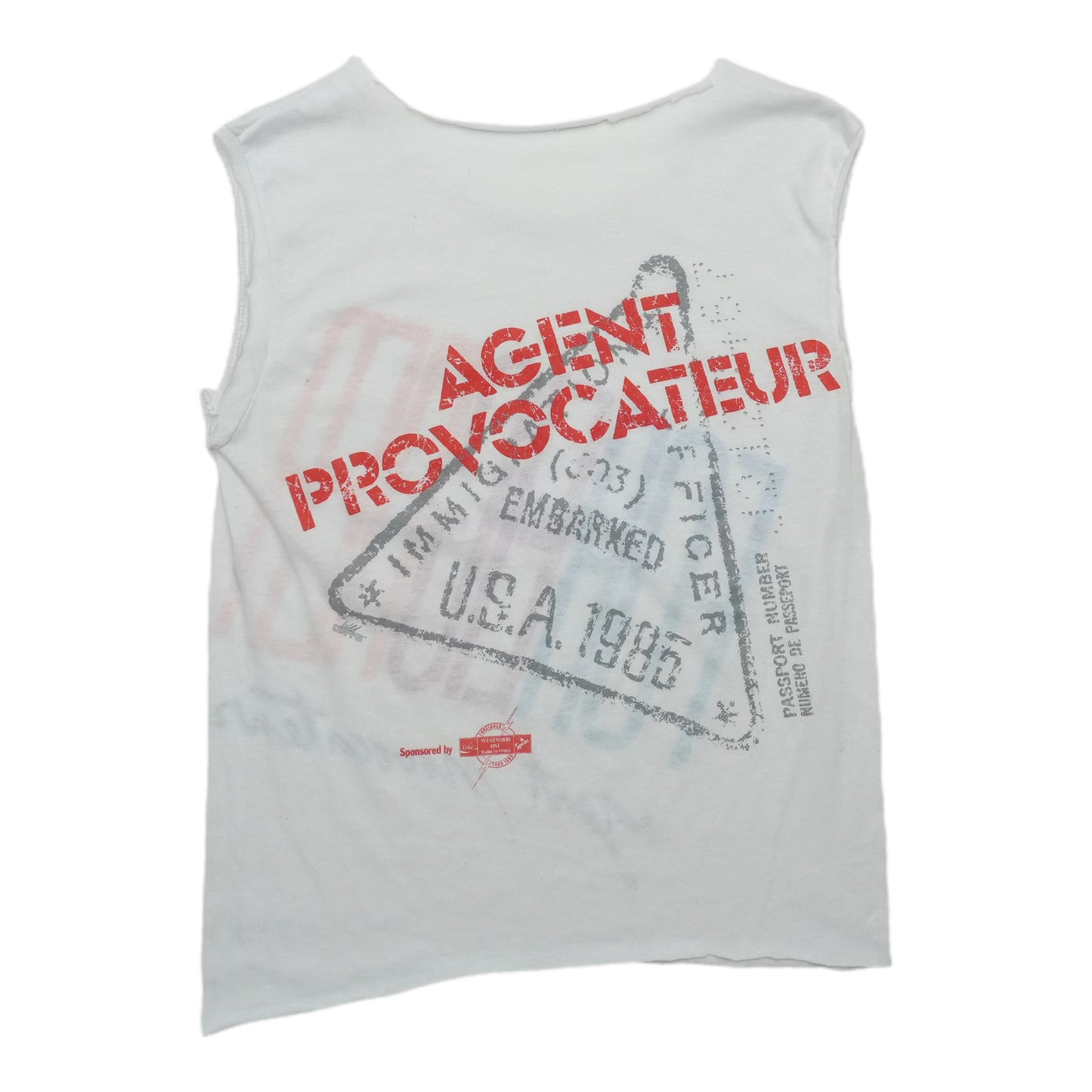 1986 Foreigner Agent Provocateur Tour Shirt Back
