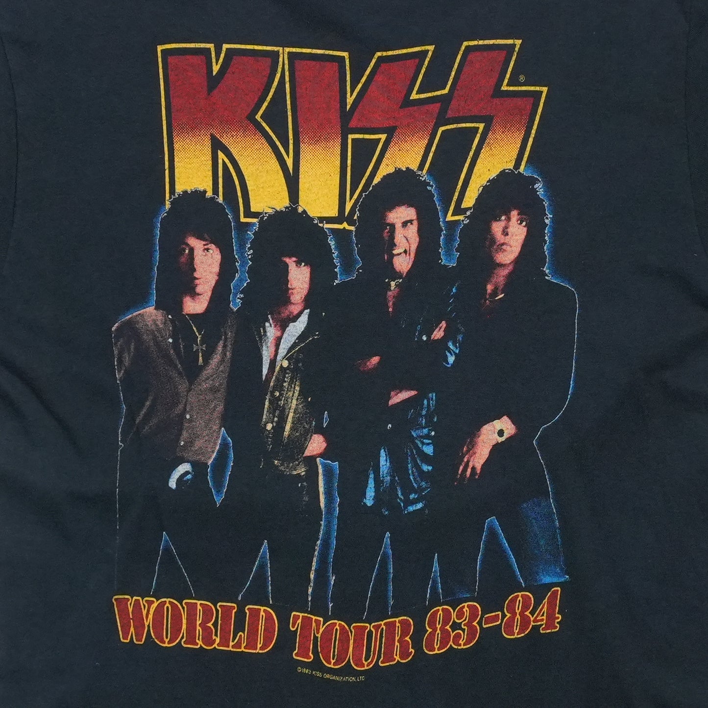 1983 KISS World Tour 83-84 Shirt Detail