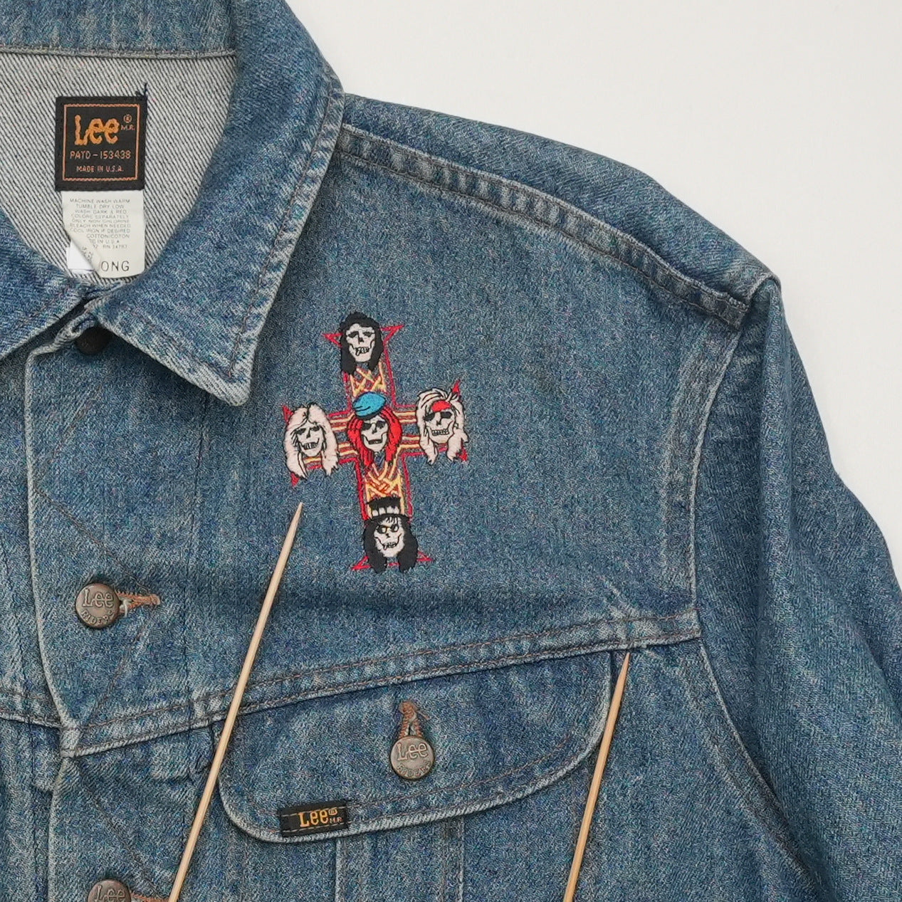 1990s Guns N' Roses Lee Denim Jacket Tag