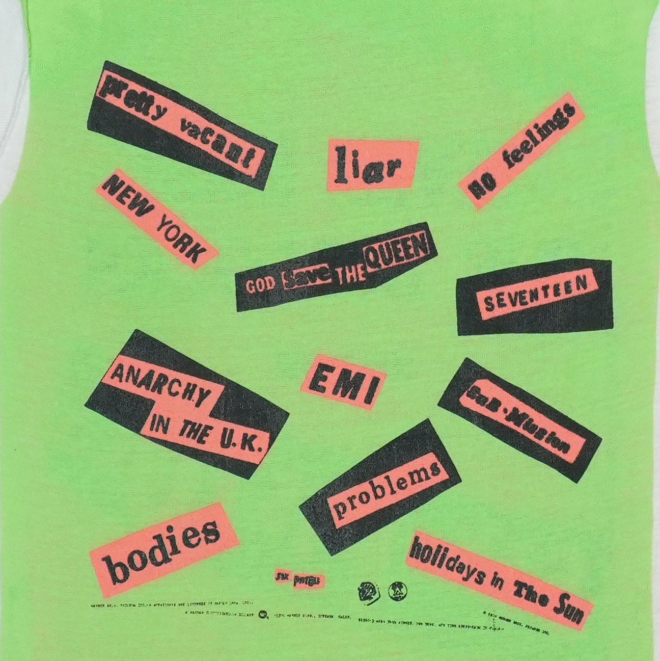 1977 Sex Pistols Never Mind The Bollocks Promo Shirt